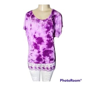 Purple Tie Dye Top
